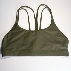 Jolyn Clothing Olive Double Strap Sports Bra